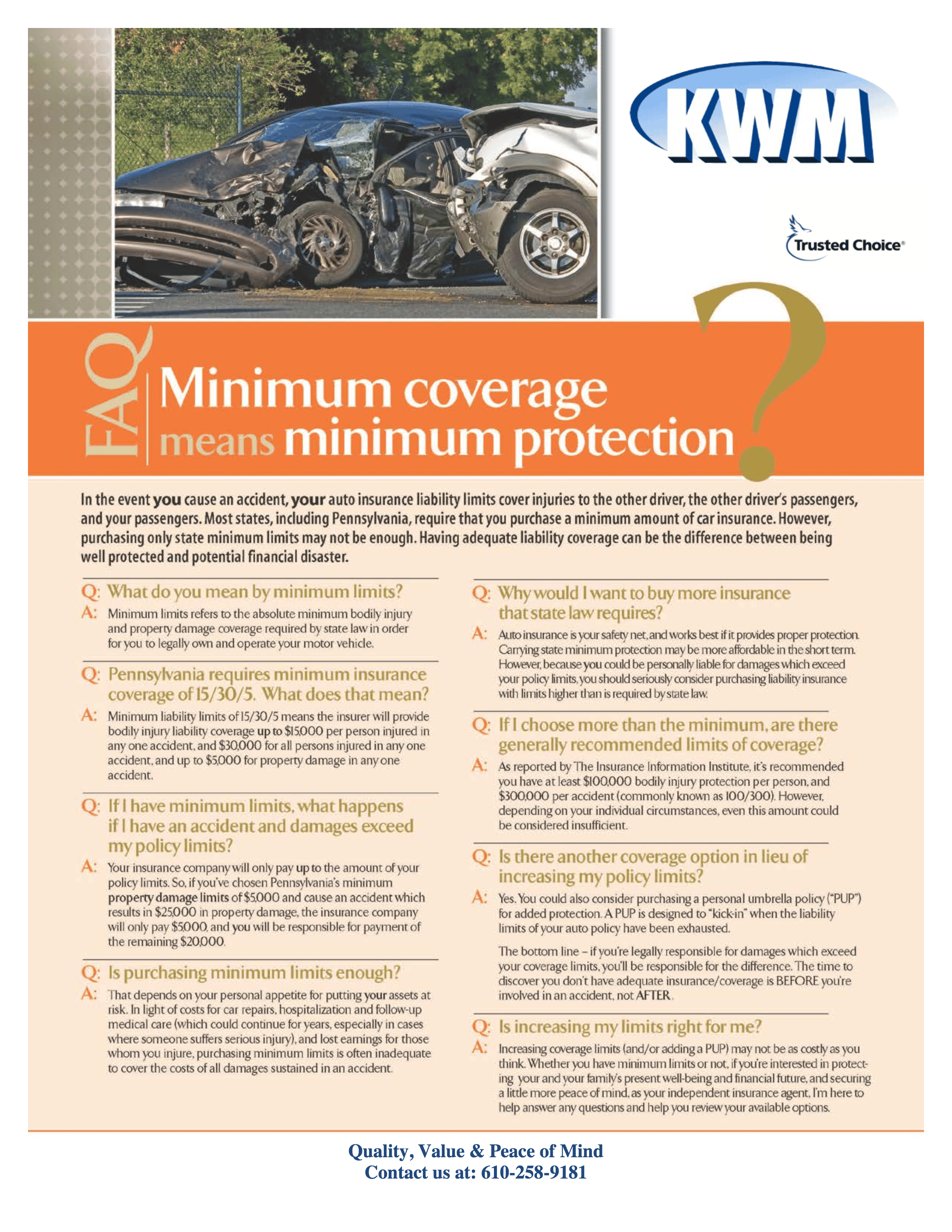 Minimum Coverage Home Minimum Coverage Means Minimum Protection - Kressler, Wolff & Miller